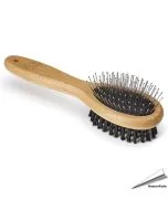 Bamboe Combi Borstel voor Honden & Katten