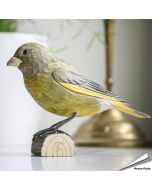 Handgemaakte DecoBird groenling van hout kopen? Natuurgetrouwe vogel decoratie van Wildlife Garden. Duurzaam en perfect voor vogelliefhebbers - Aniculis