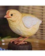 Handgesneden houten DecoBird kuiken van Wildlife Garden. Charmante gele paas- en voorjaarsdecoratie van ca. 8 cm. Bekijk het bij Aniculis.