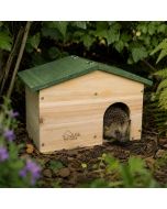 Egelhuis met zadeldak als bouwpakket ✔️ Natuurlijk egelhuis van hout voor eigen montage ✔️ Labyrint-ingang ➤ Bestel nu op www.aniculis.nl