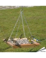 Hangende vogelvoedertafel voor wilde vogels