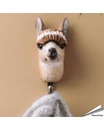 Kledinghaak - Alpaca ✔️ Gemaakt van hoogwaardig hout en met de hand beschilderd ✔️ Handgemaakt en milieuvriendelijk ✔️ Maximaal draagvermogen: 10 kg ➤ Bestel nu op www.aniculis.nl