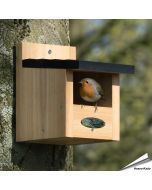 Halfopen nestkast voor roodborst ✔️ FSC-hout ✔️ Geschikt voor roodborst, kwikstaart & winterkoning ✔️ Aanbevolen door Vogelbescherming ➤ Aniculis