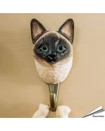 Kledinghaak van Wildlife Garden met een siamese kat ✔️ Ambachtelijk uit hout gesneden ✔️ Origineel en decoratief cadeau ➤ Bestel nu op www.aniculis.nl