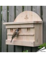 Nestkast voor huismussen en ringmussen ✔️ Onbehandeld massief hout ✔️ 3 ruime nestkamers met aparte openingen ✔️ FSC-hout ➤ Koop nu bij www.aniculis.nl