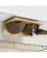 Dubbele nestkast voor de huiszwaluw ✔️ Aanbevolen door Vogelbescherming NL ✔️ FSC-gecertificeerd houtbeton / hout ✔️ Kunstnest ✔️ Koop nu bij Aniculis