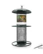 Metalen pindasilo voor wilde vogels ✔️ Duurzaam en stevig metaal ✔️ Ontworpen voor pinda's / vet traktaties ➤ Bestel op www.aniculis.nl
