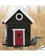 Multiholk Svart Hus van Wildlife Garden ✔️ Nestkast en voederhuis in 1 ✔️ Voor kleine tuinvogels ✔️ Geïnspireerd op Scandinavische architectuur ➤ Bestel nu op www.aniculis.nl