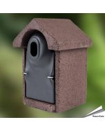Houtbeton nestkast voor vogels | Ovale invliegopening | bruin | Aniculis