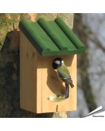 Nestkast koolmees "Week van de Nestkast" ✔️ Aanbevolen door Vogelbescherming NL en SOVON ✔️ FSC-gecertificeerd hout ✔️ Mooie geschenkdoos ✔️ Koop bij Aniculis