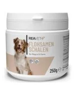Ondersteun de normale maag- en darmwerking van je hond of kat met ReavET Psyllium vlozaadschillen.