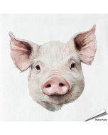 Stijlvolle servetten met een varken (boederijdier) van Esschert Design ✔️ FSC-papier, 3-laags, biologisch afbreekbaar ✔️ Perfect voor elke tafelsetting ➤ Bestel bij Aniculis