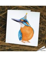 Vrolijke wenskaart met een ijsvogel ✔️ FSC-gecertificeerd papier ✔️ Inclusief kraft envelop ✔️ Bestel nu op www.aniculis.nl