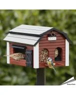 Voederschuur (rood) - Multifeeder Barn | Wildlife Garden | Aniculis
