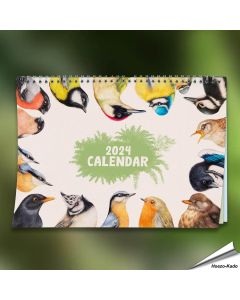 Jaarkalender 2024 met Europese tuinvogels - Koop nu op www.aniculis.nl