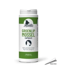 Aniculis groenlipmossel capsules voor honden, pot met 300 capsules