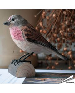 DecoBird - Kneu | Houtgesneden vogel | lindenhout
