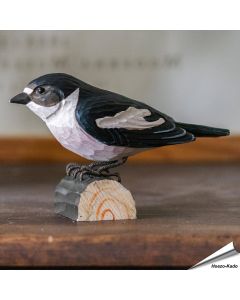 Handgemaakte DecoBird Bonte vliegenvanger kopen? Natuurgetrouwe houten vogel van Wildlife Garden. Leuke vogeldecoratie & uniek cadeau ➤ Aniculis