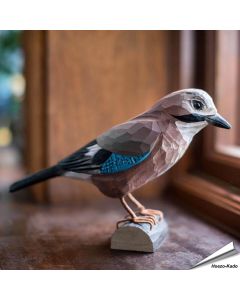 DecoBird - Vlaamse Gaai | Houtgesneden vogel | lindenhout
