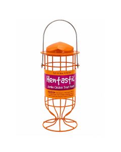 Hentastic houder voor een Jumbo voederrol van 450 g. Hangend of staand te gebruiken en ideaal voor actief pikken. Afmetingen ca. 21,5 x 10 x 10 cm.