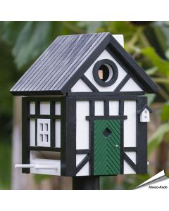 Multiholk Korsvirke van Wildlife Garden ✔️ Nestkast en voederhuis in 1 ✔️ Voor kleine tuinvogels ✔️ Geïnspireerd op Scandinavische architectuur ➤ Bestel direct in de Aniculis Shop