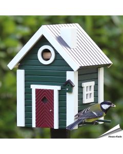 Multiholk Stugan van Wildlife Garden ✔️ Nestkast en voederhuis in 1 ✔️ Voor kleine tuinvogels ✔️ Geïnspireerd op Scandinavische architectuur ➤ Koop online bij Aniculis