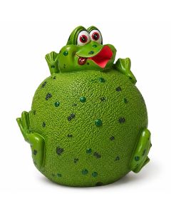 Groen Nachtlampje Kikker voor de kinderkamer. Wandcontactlamp van ca. 18 cm hoog, met aan/uit-schakelaar, inclusief lampje en maximaal 15 watt.