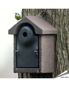 Houtbeton nestkast voor vogels | 28mm opening | bruin | Aniculis