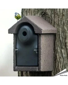 Houtbeton nestkast voor vogels | 28mm opening | bruin | Aniculis