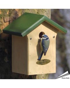 Nestkast pimpelmees "Week van de Nestkast" ✔️ Aanbevolen door Vogelbescherming NL en SOVON ✔️ FSC-gecertificeerd hout ✔️ Mooie geschenkdoos ✔️ Koop bij Aniculis