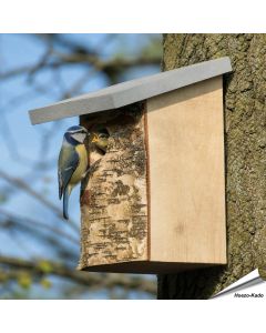 Berken nestkast met natuurlijke uitstraling ✔️ Bootst een natuurlijke boomholte na ✔️ Ideaal voor tuinvogels zoals de koolmees ➤ Ontdek meer bij Aniculis