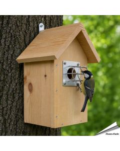 Metalen nestkastbeschermer 32 mm van stevig zacht staal. Beschermt nestkasten tegen spechten en roofdieren. Eenvoudig te monteren incl. bevestigingsmateriaal.