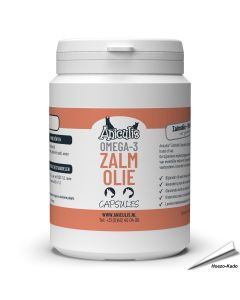 Omega-3 Zalmolie Capsules voor honden en katten (200 stuks)