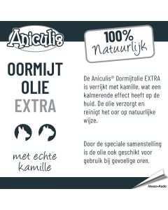 Oormijt Olie Extra - met Kamille  voor directe hulp bij oormijt en jeuk (50ml fles)