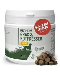ReaVET Gras & Poepeter Drops voor Honden (350g / 180 stuks)