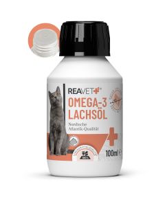 REAVET Omega-3 Zalmolie voor Honden, Katten & Paarden (100ml)
