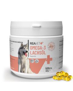 ReaVET Omega-3 Zalmolie Capsules voor Honden & Katten (200 stuks)