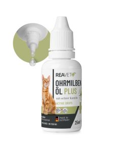 ReaVET Oormijt olie Plus voor katten (25ml)