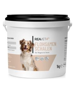 Ondersteun de darmgezondheid van paard, hond & kat met Psyllium vlozaadschillen 1000g ✔️ Natuurlijk vezelsupplement ✔️ Voor een gezonde spijsvertering
