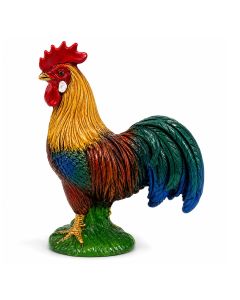 Schleich Haan 13645 van kunststof, ca. 59 mm hoog. Kleurrijke boerderijminiatuur voor speelwereld, dierenverzameling of als klein cadeau.