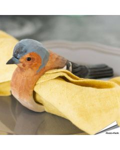 Houtgesneden servetring - Vink ✔️ Breng de natuur naar je tafel ✔️ Gemaakt van duurzaam hout ✔️ Beschilderd met milieuvriendelijke verf ✔️ Bestel nu in de Aniculis Webshop