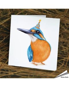 Vrolijke wenskaart met een ijsvogel ✔️ FSC-gecertificeerd papier ✔️ Inclusief kraft envelop ✔️ Bestel nu op www.aniculis.nl