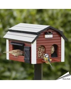 Voederschuur (rood) - Multifeeder Barn | Wildlife Garden | Aniculis