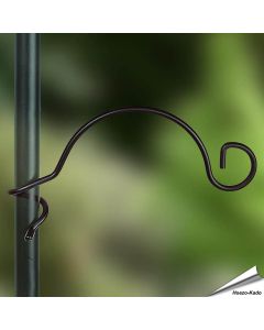 Wrap-around metalen haken voor vogelvoederstations ✔️ Compatibel met palen &Oslash; 22mm ✔️ Gemaakt van stevig, gepoedercoat staal ✔️ Bestel direct online bij Aniculis