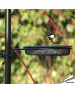 Wrap-around metalen voederschaal voor vogelvoederstations ✔️ Compatibel met palen Ø 22mm ✔️ Gemaakt van stevig, gepoedercoat staal ✔️ Bestel nu in de Aniculis Webshop
