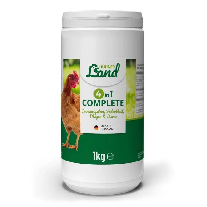 4in1 Complete voor kippen en kwartels ✔️ Ondersteunt immuunsysteem, verenpak, maag & darmen ✔️ Speciaal ontwikkeld voor pluimvee ➤ Bestel nu bij www.aniculis.nl