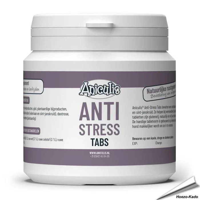Maak je hond Kalm en Relaxed met de Anti-Stress Tabs van Aniculis ✔️ Helpt stress en angst bij honden te verminderen ✔️ Bevat kalmerende ingrediënten - 100% natuurlijk ➤ Bestel nu op www.aniculis.nl