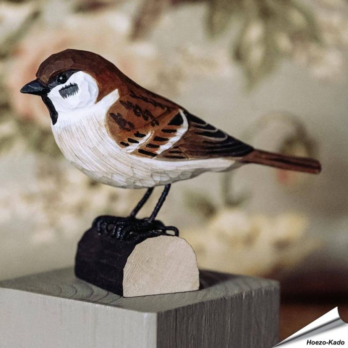 Handgemaakte DecoBird ringmus van hout kopen? Natuurgetrouwe vogel decoratie van Wildlife Garden. Duurzaam en perfect voor vogelliefhebbers - Aniculis