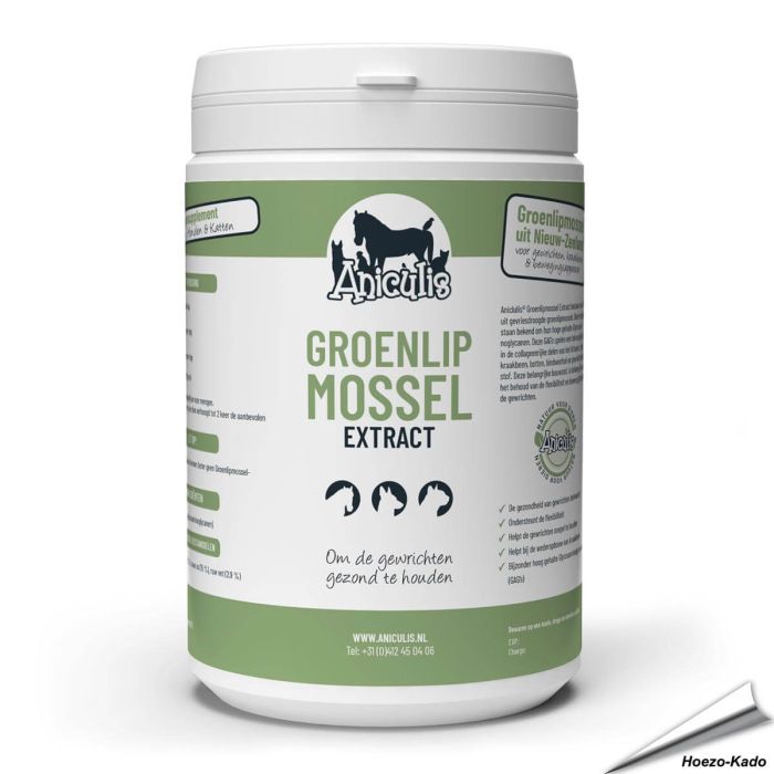 Koop Groenlipmossel Extract voor honden, katten en paarden ✔️ 100% natuurlijk ✔️ Ontwikkeld door experts ✔️ Bevordert de gezondheid van de gewrichten ✔️ Direct leverbaar ➤ Bestel op Aniculis