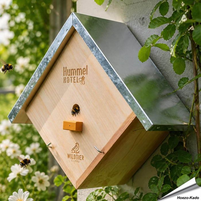 Helpt de hommels in je Tuin met de Hommelhotel ✔️Massief hout en weerbestendig ✔️ Met Nestmateriaal en Lokstof ✔️ Een must-have voor ieder met een hart voor de Tuin ➤ Koop nu in de Aniculis Webshop